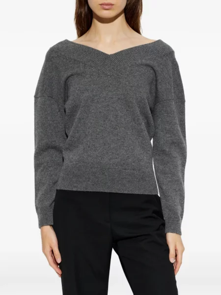 Pulover Tom Ford cu decolteu în V gri
