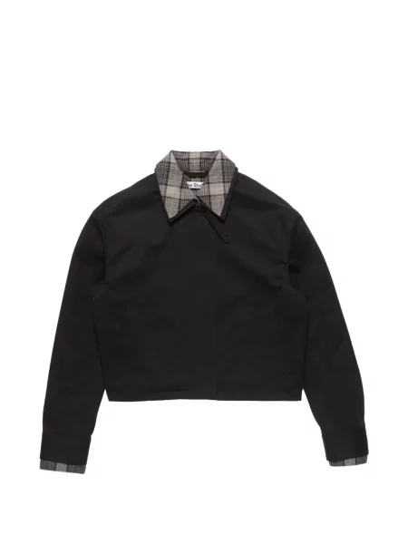 Gulerat decupat geacă Acne Studios în carouri negru
