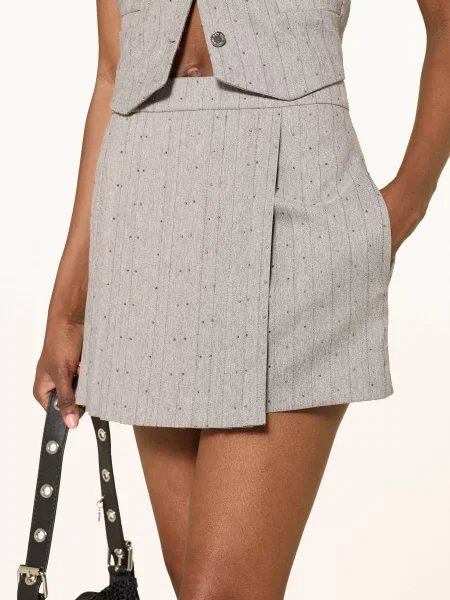 Maje Spódnico-Spodnie Z Ozdobnymi Kamykami grau szare