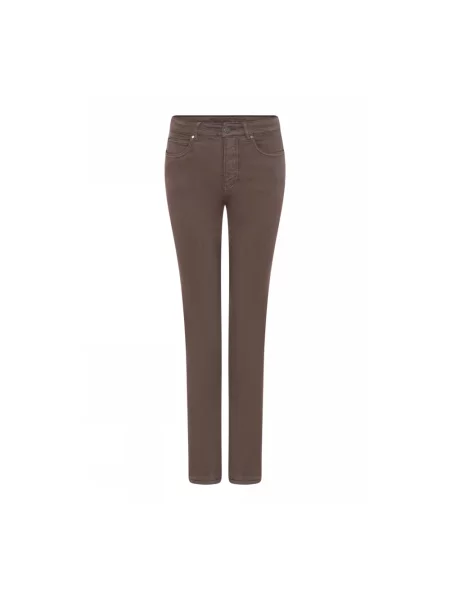 Skinny jeansy skinny C.ro brązowe