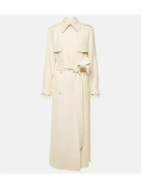 Trenci Gabriela Hearst de lână alb