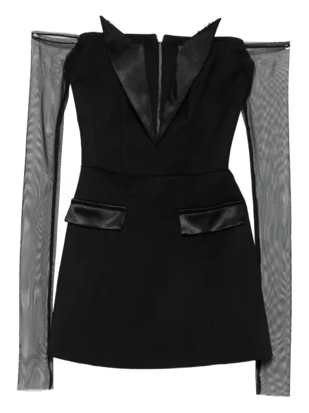 Rochie Vestiaire D'un Oiseau Libre din satin de costum negru