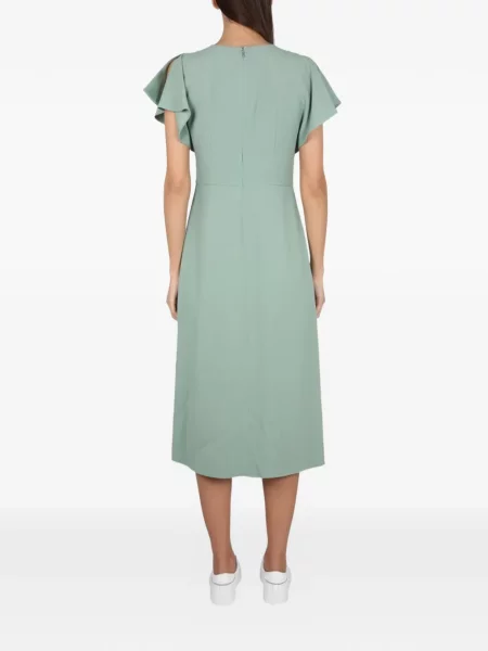 Rochie midi Boss cu decolteu în V verde