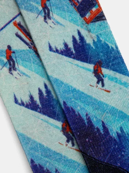 Olcsóbban. Smartwool Ski Zero Cushion Ski Day Print OTC laguna zokni. Méret: L kék