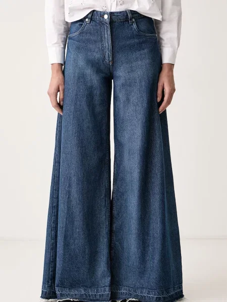 Silvian Heach blugi wide leg pentru femei PADRIK albastru