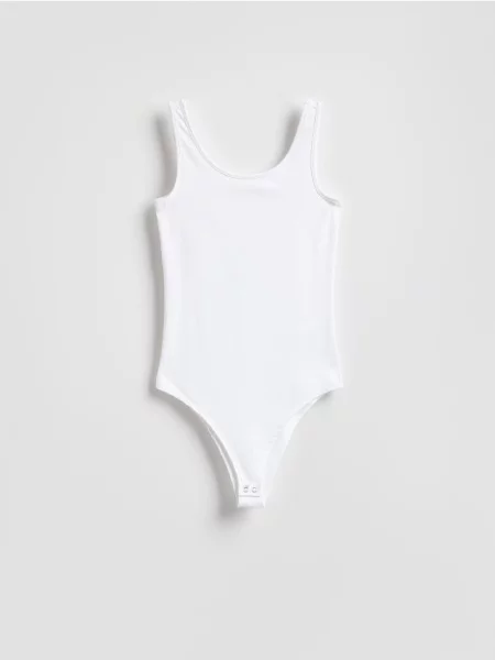 Reserved Боді на бретельках білий