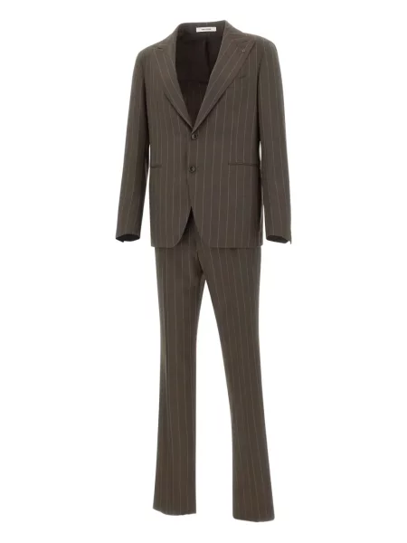 Costum Tagliatore cu dungi de costum maro