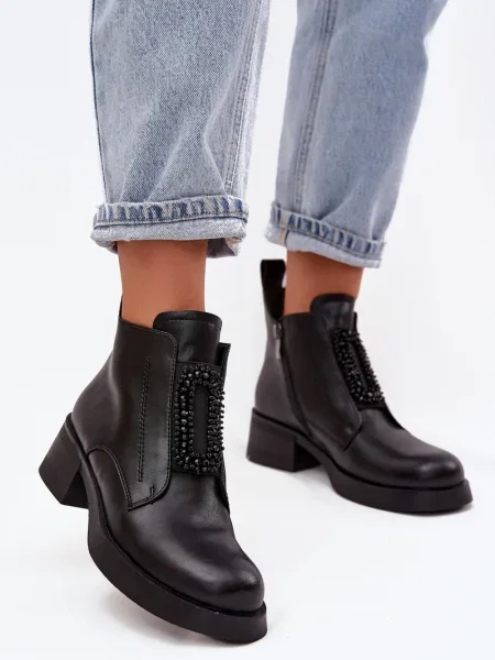 Боти до глезена D&a черно