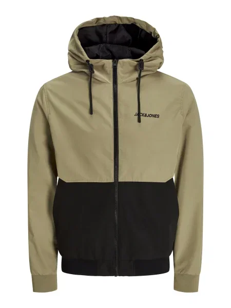 JACK & JONES Geacă de primăvară-toamnă JJERUSH maro deschis negru