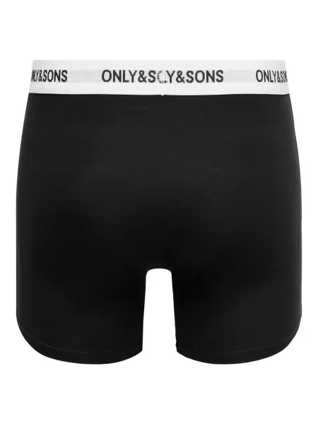 Only & Sons Boksarice ONSFITZ svetlo siva / črna bela