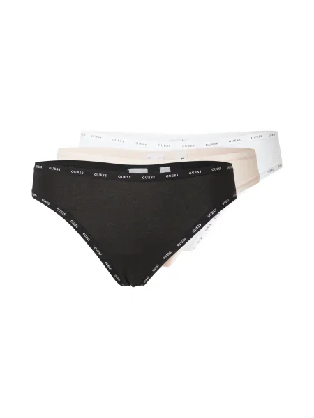 GUESS Slip ecru / negru alb