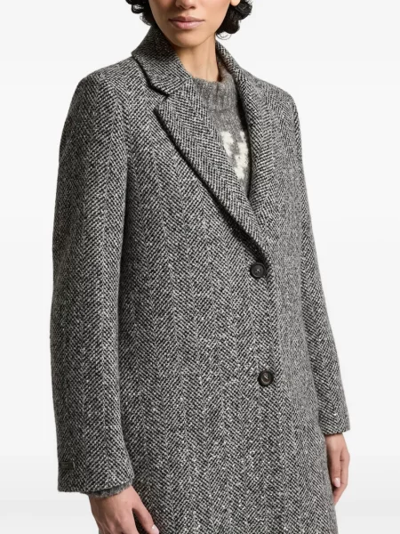 Palton Peserico cu model herringbone gri