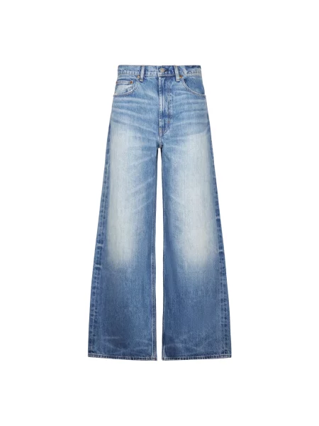 Jeansy o kroju relaxed fit z czystej bawełny 5 kieszeni Polo Ralph Lauren niebieskie