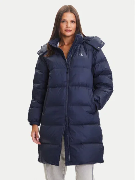 Пухено яке Calvin Klein Jeans тъмносиньо