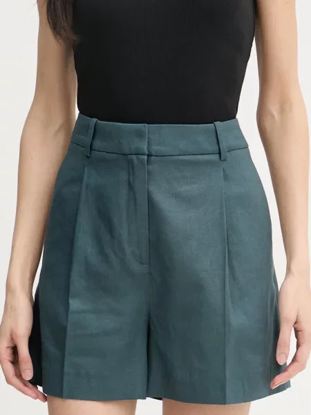 Calvin Klein Jeans pantaloni scurți pentru femei cu amestec de in