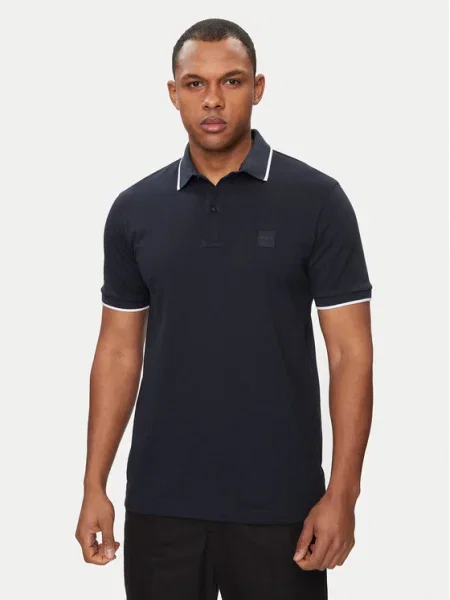 Boss Tricou polo Passertip Bleumarin portocaliu