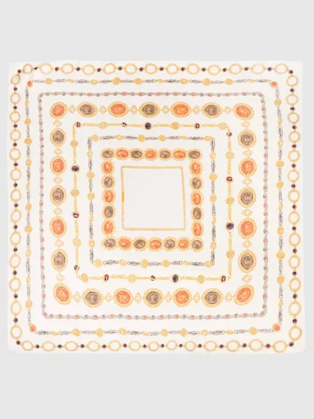 Хустка The Lover із шовку Versace бежева