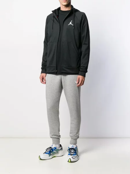 Флийс бягане панталон Nike сиво