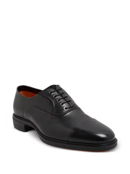 Șapcă Santoni din piele negru