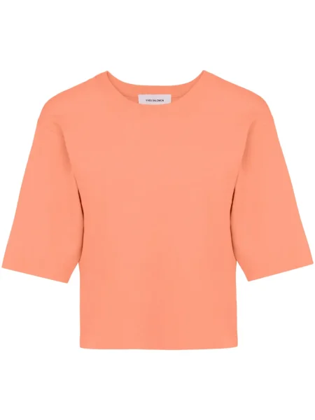 Cropp tricou Yves Salomon tricotate portocaliu