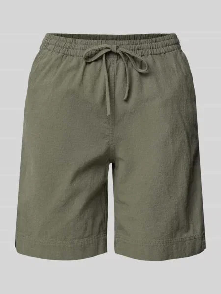 Szorty o kroju relaxed fit z elastycznym pasem model ‘Cissie’ Soyaconcept khaki