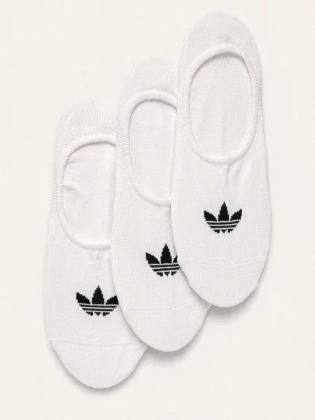 Kotníkové ponožky adidas Originals 3 pack bílé