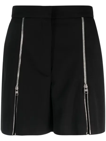 Pantaloni scurți Alexander Mcqueen de lână negru