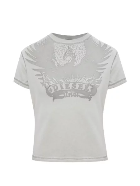 Tricou Diesel cu imagine gri