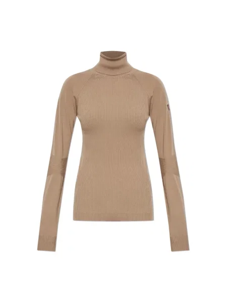 Sweter Moncler wełniany beżowy