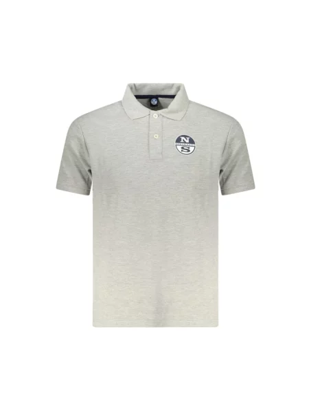 Koszulka polo North Sails klasyczna z krótkim rękawem szara