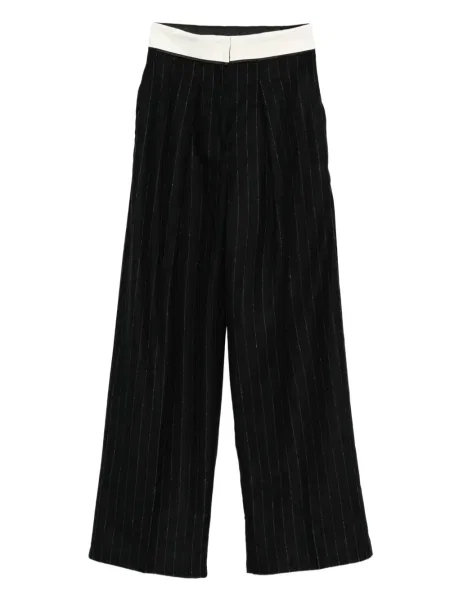 Pantaloni Forte_forte cu dungi negru
