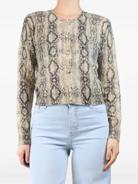 Cardigan Frame cu imagine cu model piele de șarpe