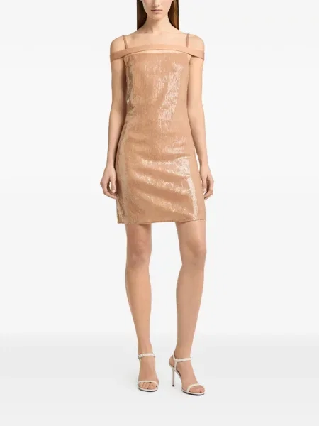 Rochie mini Courreges cu paiete cu bretele