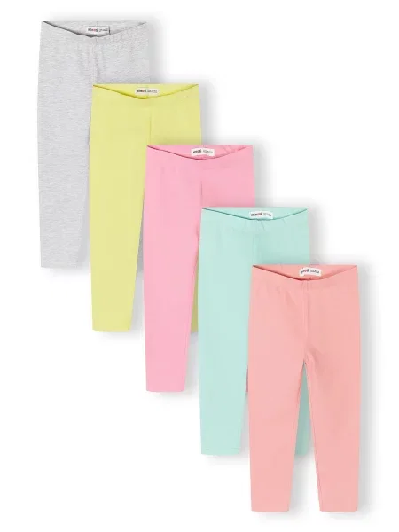 MINOTI Leggings galben lămâie / amestecat / verde mentă / corai / roz gri