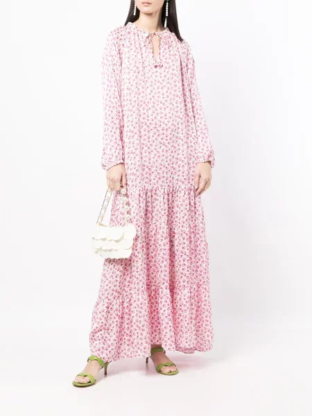 Rochie Bambah cu model floral cu imagine alb