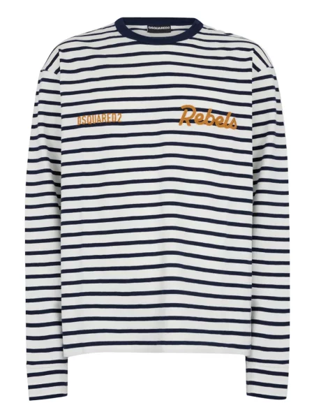 Tricou Dsquared2 cu dungi alb
