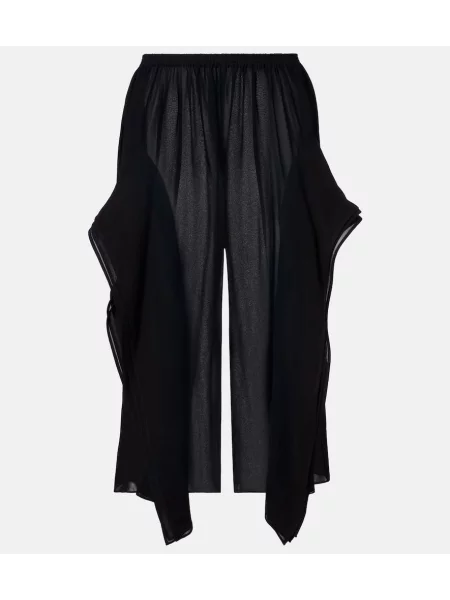 Spodnie Alaïa z niską talią czarne