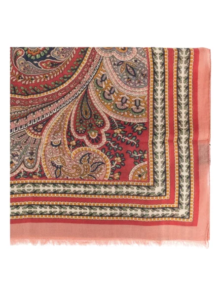 Šal Etro s printom s paisley uzorkom crvena