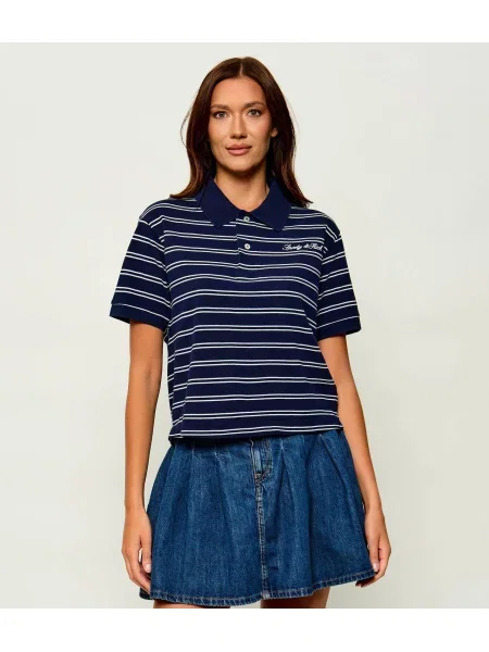 Sporty&Rich Tenisz póló Signature | Relaxed fit kék