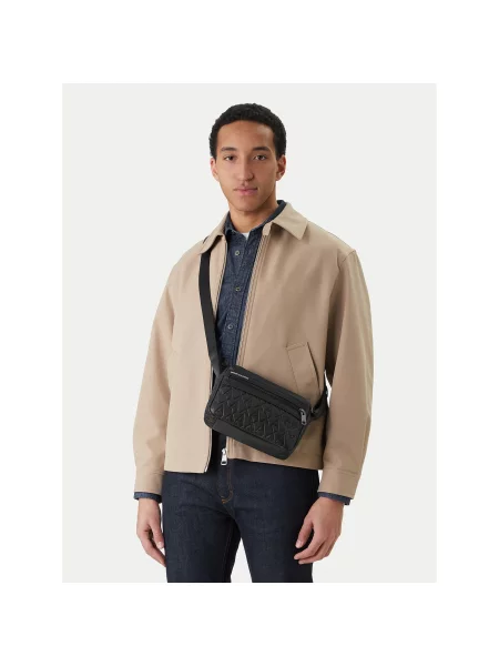 Armani Exchange Torbica za okoli pasu Armani Exchange črna