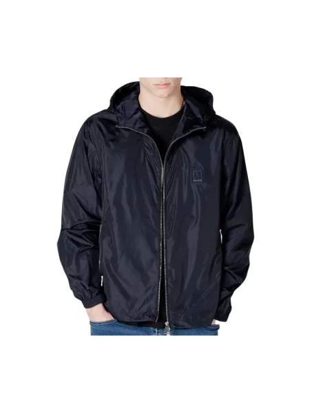 Armani Exchange Kurtki Mężczyzna Niebieski L Kurtka z logo Box granatowa