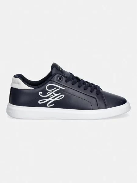 Tommy Hilfiger TH ICON COURT SCRIPT superge usnjene modra