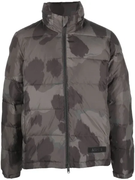 Geacă Aspesi cu imagine cu model camuflaj gri