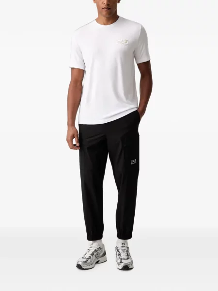 Τρέξιμο παντελόνι Ea7 Emporio Armani με σχέδιο μαύρο