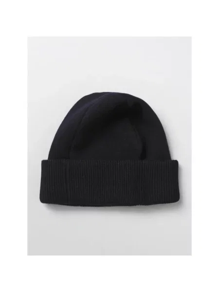 Czapka Emporio Armani z kaszmiru z logo czarna