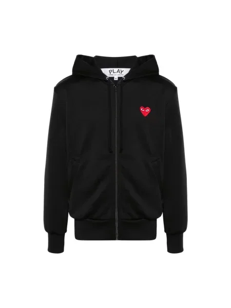 Bluza z kapturem Comme Des Garcons z logo czarna