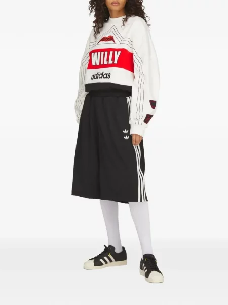 Τρέξιμο πουλόβερ Adidas με σχέδιο λευκό