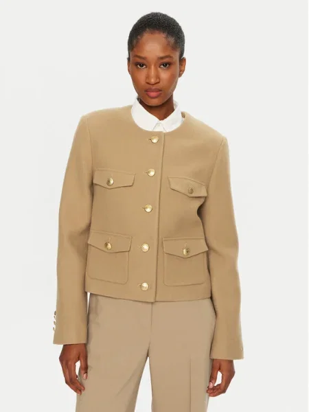 Tommy Hilfiger Prechodná bunda béžová
