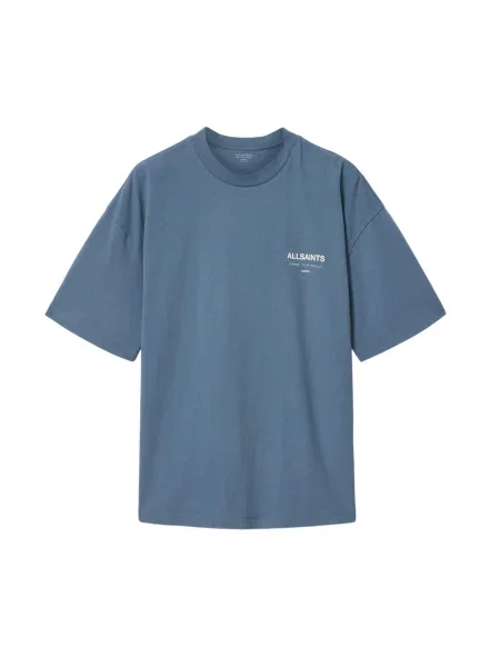 AllSaints Tricou Underground albastru porumbel alb