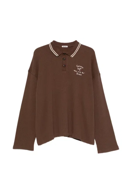 Tricou polo Bode tricotate maro